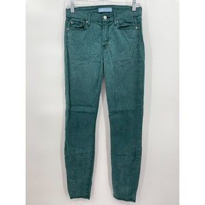 7 For All Mankind x B(air) Skinny Stretch Pants Blue Green Size 27